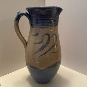 Studio Art Pottery Pitcher Artist Signed Vintage